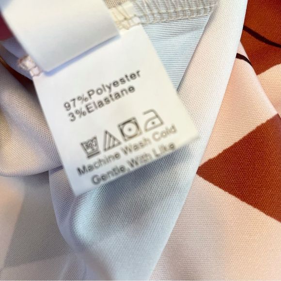 ROMWE, Argyle Print, Stretch Nylon, Pull-on Short Skirt, Brown & Pink, J… - Picture 7 of 7